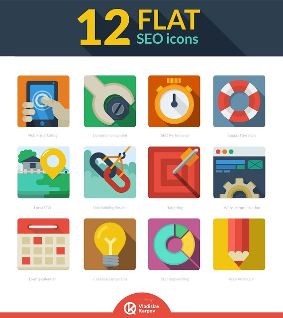 10 sets of flat icons