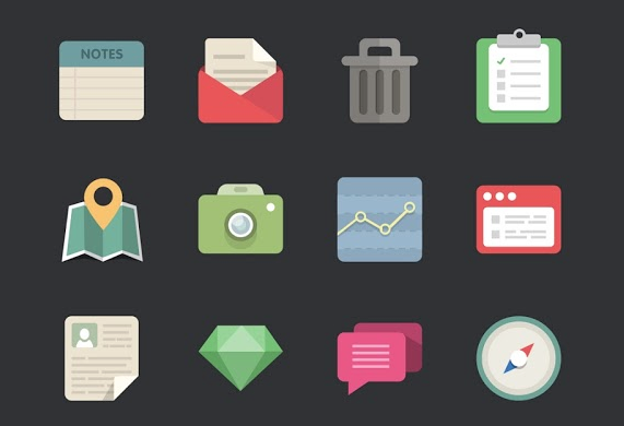 10 sets of flat icons