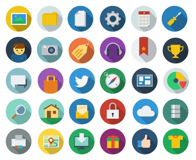 10 sets of flat icons