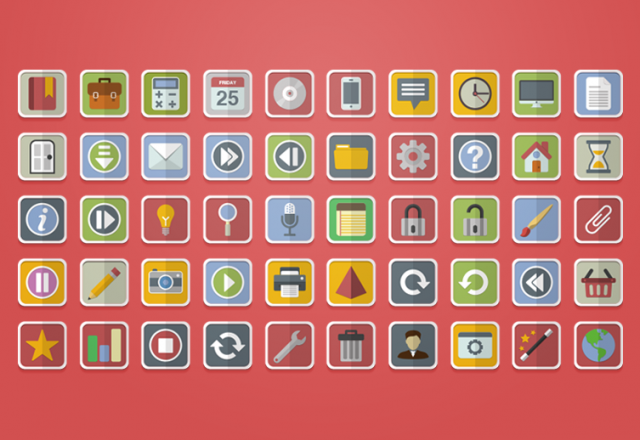 10 sets of flat icons