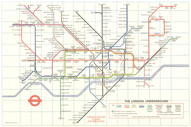 Эволюция схемы лондонского метро с 1985 года