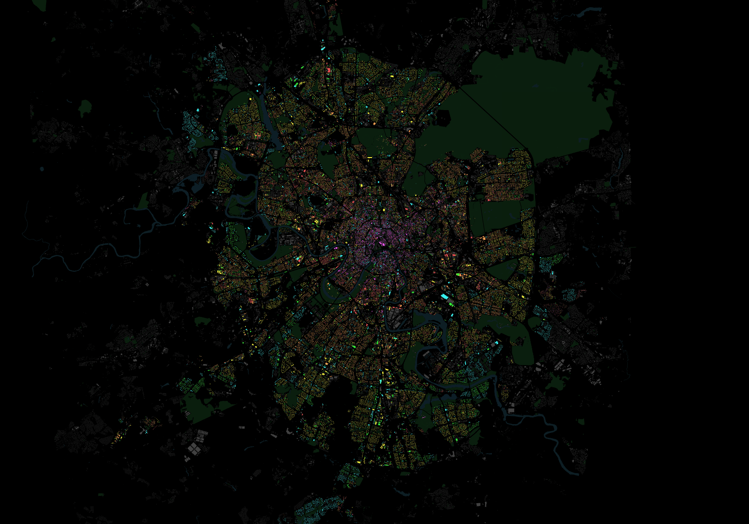 Карта москвы темная