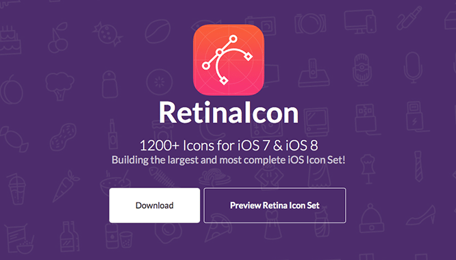 Retinaicon: 1200 icons for retina displays