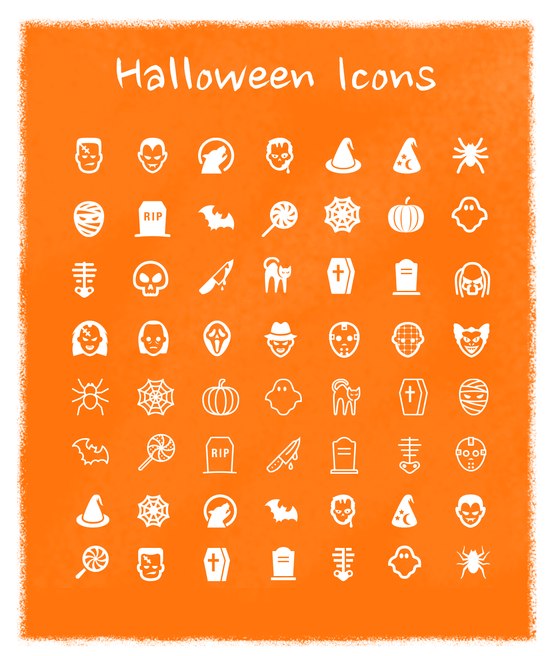 8 sets of Halloween icons