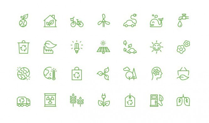 11 sets of thin icons