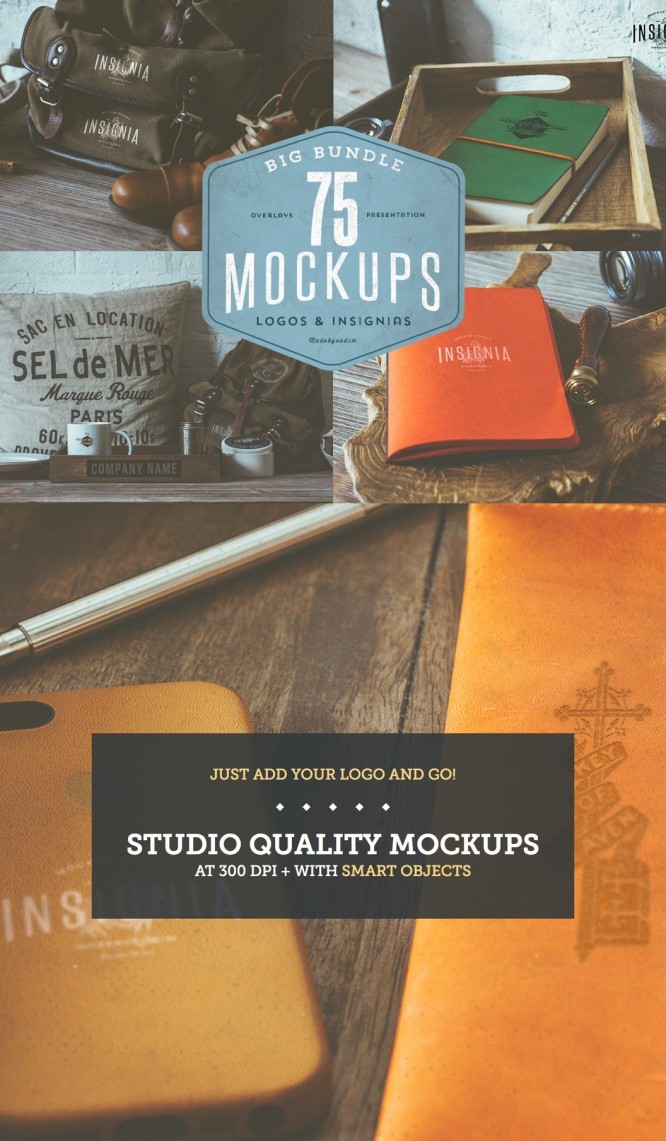 Insignias: 75 photo mockups