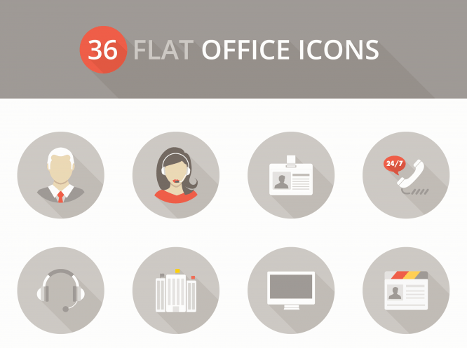 Flat-office-icons