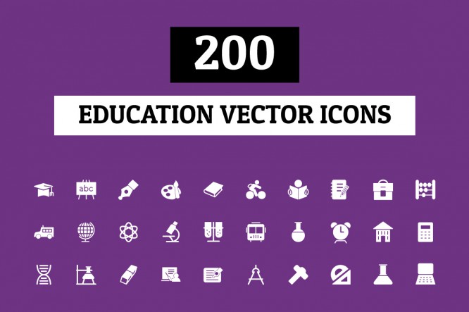 200 Education Vector Icons