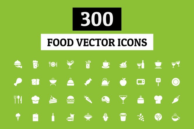 300 Food Vector Icons