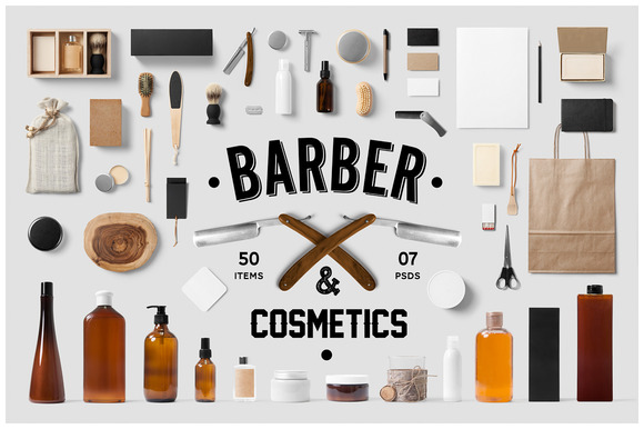 Barber & Cosmetics Mockup