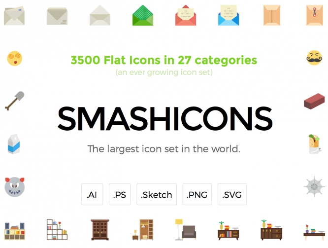 Smashicons Flat: 3,500 Vector Icons