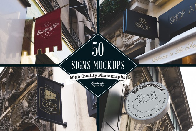 100 Signs & Facades Mockups