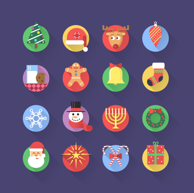 16 free sets of Christmas icons