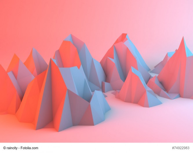 Colorful abstract mountains