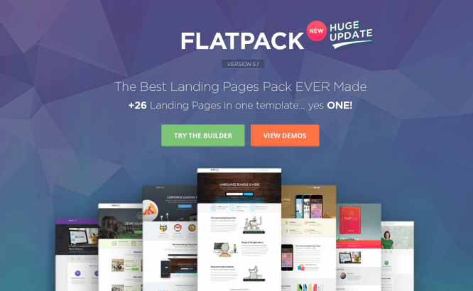 FLATPACK – Landing Pages Pack With Page Builder