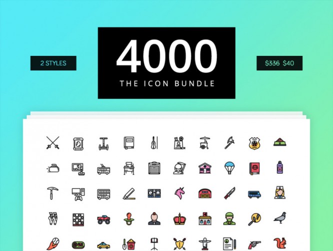 The Icon 4000 |  4000 Outline & Color Icons