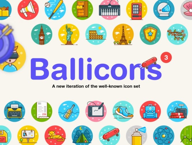 Ballicons 3: 250 Vector Icons