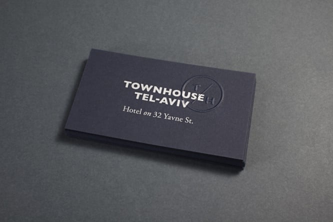 07-Townhouse-Tel-Aviv-Blue-Card-Business-Cards-Blind-Emboss-Koniak-on-BPO