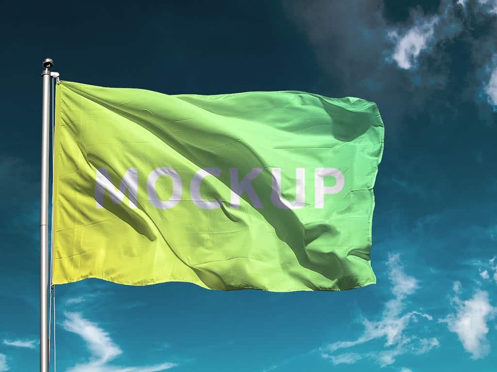 Download 30+ realistic flag mockups - Ganzio