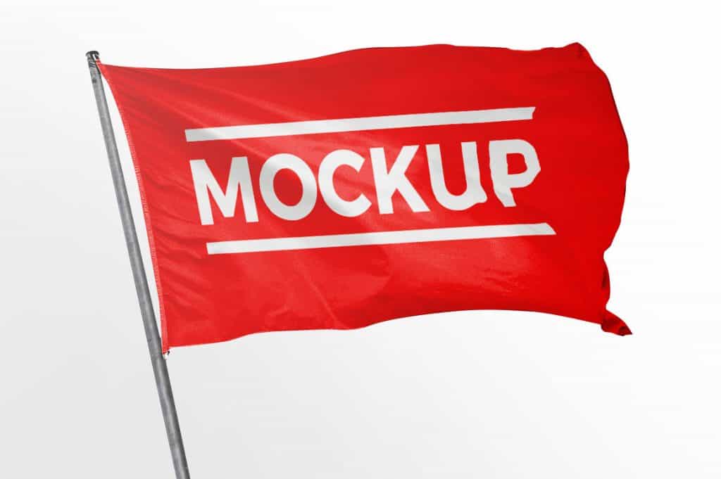 Download 30+ realistic flag mockups - Ganzio